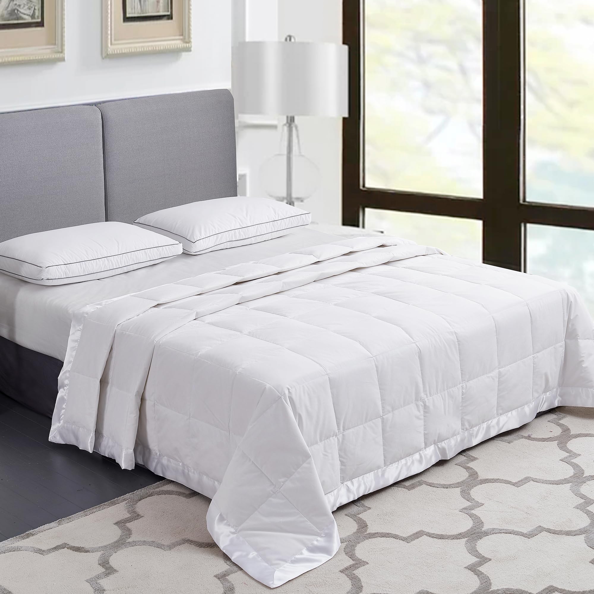 Version 1.0.0 Manta de verano transpirable Blue Ridge Home Fashions SL350911 algodón 100% relleno Tencel Lyocell diseño rayas damasco
