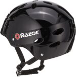 Scooter eléctrico con asiento Razor E200S y casco V17 motor 200W velocidad 19 kmh llantas 8 pulgadas negro brillante