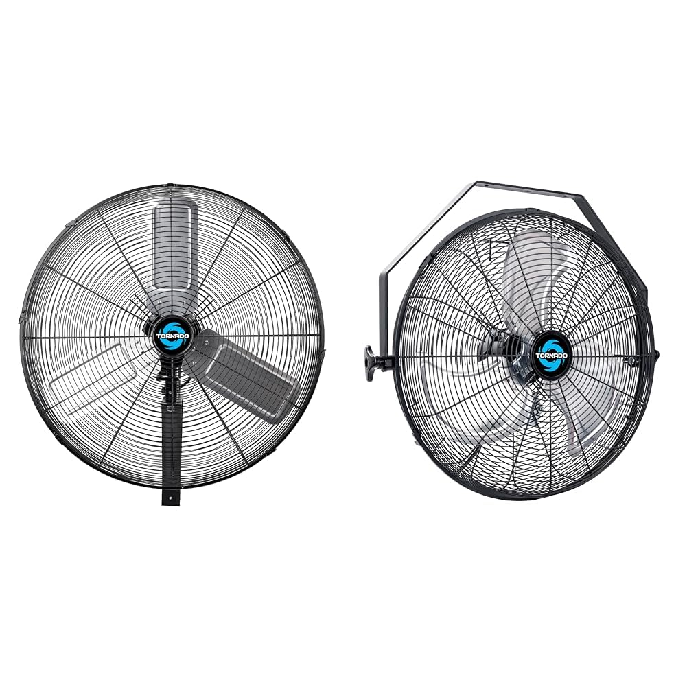 Version 1.0.0 Ventilador Pared Industrial Tornado 24 Pulgadas 7600 CFM y 18 Pulgadas 4000 CFM Oscilante