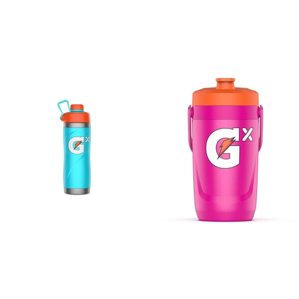 Kit Termo Botella Gatorade Acero Inoxidable 32 Onzas y Jarra Deportiva Antiderrames 64 Onzas