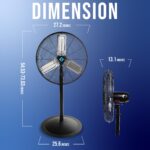 Ventiladores Industriales Tornado Pedestal 24 pulgadas 7600 CFM y Tambor 8540 CFM Metal 3 Velocidades