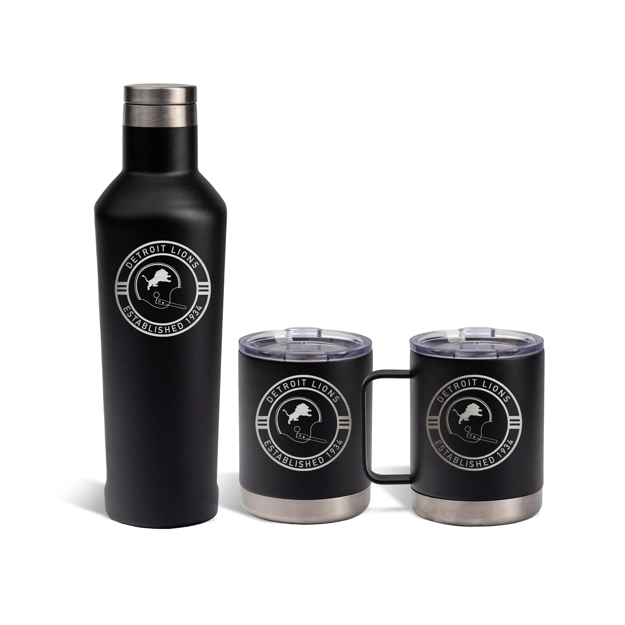 Version 1.0.0 Set de Taza de Café Botella de Agua y Vaso Lowball The Memory Company Team Logo AM PM 12oz 12oz 17oz