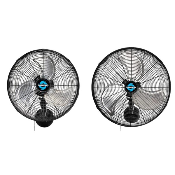 Ventilador de pared oscilante Tornado Pro Serie 16 y 20 pulgadas metal industrial aluminio acero 2850-5250 CFM 3 velocid