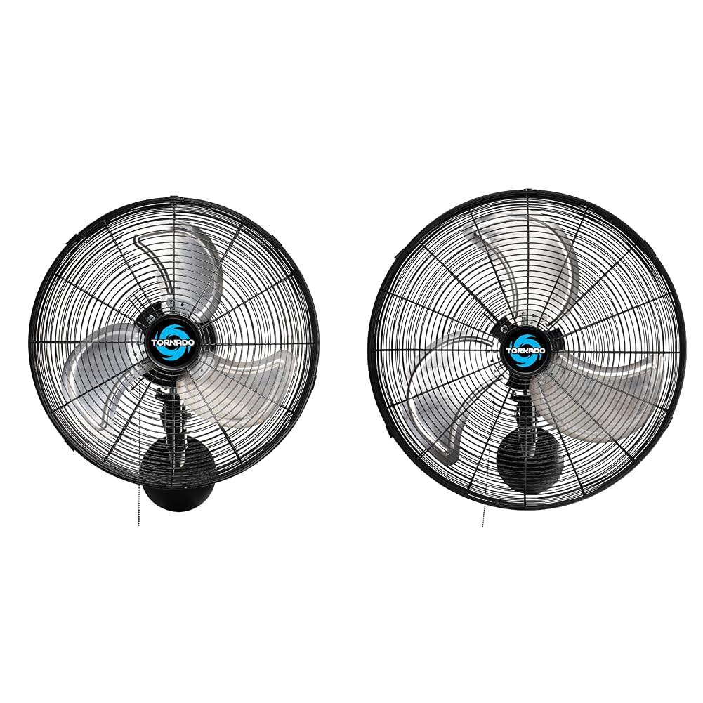 Version 1.0.0 Ventilador de pared oscilante Tornado Pro Serie 16 y 20 pulgadas metal industrial aluminio acero 2850-5250 CFM 3 velocid