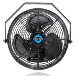 Tornado Paquete Ventiladores Industriales Pro 24 pulgadas 7600 CFM oscilante y 12 pulgadas IPX4 exterior 1650 CFM para m