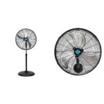Paquete Ventiladores Tornado pedestal oscilante 20 pulgadas 5000 CFM y montaje en pared 5250 CFM 1/6 HP aluminio y acero