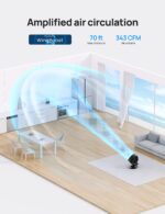 Paquete ventiladores Dreo pedestal oscilante 43 pulgadas y circulador 13 pulgadas para toda la habitación