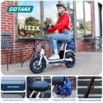 Gotrax Patinete eléctrico A5 con asiento para adultos, neumático de 12 pulgadas, máximo 15.5 millas y 15.5 millas por ho