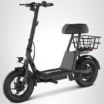 Gotrax Patinete eléctrico A5 con asiento para adultos, neumático de 12 pulgadas, máximo 15.5 millas y 15.5 millas por ho