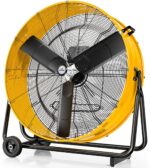 Ventilador de piso industrial iLIVING USA ILG8M36-90DC 36 pulgadas 16000 CFM motor sin escobillas DC velocidad continua