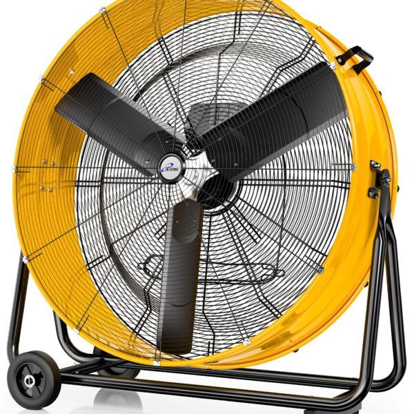 Ventilador de piso industrial iLIVING USA ILG8M36-90DC 36 pulgadas 16000 CFM motor sin escobillas DC velocidad continua