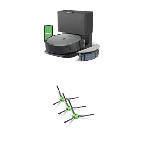 Paquete Robot Aspirador Trapeador iRobot Roomba Combo i3 Plus 3574 con Cepillos de Barrido de Bordes Repuesto 3 piezas