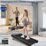Caminadora TRAILVIBER X01 inclinacion automatica 9 niveles 450 lb LED RGB altavoz Bluetooth bajo escritorio