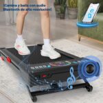 Caminadora TRAILVIBER X01 inclinacion automatica 9 niveles 450 lb LED RGB altavoz Bluetooth bajo escritorio