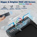 Caminadora TRAILVIBER X01 inclinacion automatica 9 niveles 450 lb LED RGB altavoz Bluetooth bajo escritorio