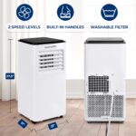Aire acondicionado portátil 3 en 1 SereneLife SLACP803 8000 BTU para habitaciones hasta 350 pies cuadrados control remot
