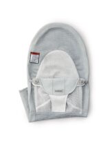 BabyBjörn Asiento de tela para gorila, malla, plateado/blanco y asiento de tela BabyBjörn para gorila, algodón, colcha d