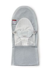 BabyBjörn Asiento de tela para gorila, malla, plateado/blanco y asiento de tela BabyBjörn para gorila, algodón, colcha d