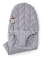 BabyBjörn Asiento de tela para gorila, malla, plateado/blanco y asiento de tela BabyBjörn para gorila, algodón, colcha d