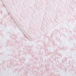 Juego de Ropa de Cama Laura Ashley Queen Edredón Reversible Sábanas Algodón Satén 300 Hilos Rosa