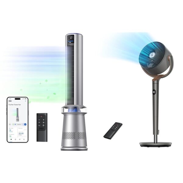 Ventilador Torre Purificador de Aire Dreo 2 en 1 45 pulgadas Oscilacion 120 grados