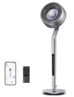 Ventilador Pedestal Dreo Oscilante 120 Grados 10 Velocidades 6 Modos 23dB WiFi Control Remoto 44 Pulgadas