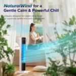 Ventilador de torre purificador de aire LEVOIT con monitor de calidad del aire para habitaciones grandes
