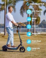 HOVERFLY X1/X3/X5 Electric Scooter for Adults, Anti Flat 8.5"/10'' Solid Tire, Max 10/18/25 Miles Range and 15.5/20Mph S