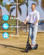HOVERFLY X1/X3/X5 Electric Scooter for Adults, Anti Flat 8.5"/10'' Solid Tire, Max 10/18/25 Miles Range and 15.5/20Mph S