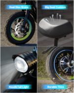 Gyroor Electric Scooter with Seat for Adults - 550W Motor, Pet Basket, 19 MPH Top Speed, 20 Miles Range, 12" Pneumatic T