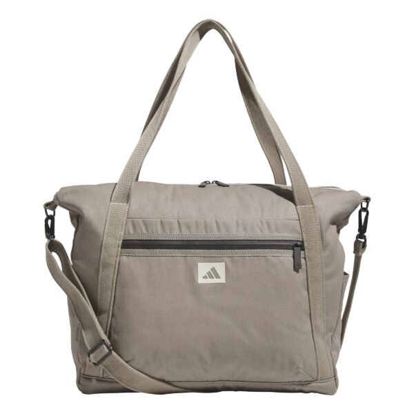 Bolso tote unisex adidas KVI26 First Tee color beige masilla talla unitalla