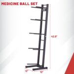 Lifeline Juego de pelotas medicinales de fitness, entrenamiento de fuerza y estabilidad corporal total, antideslizante,