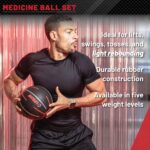 Lifeline Juego de pelotas medicinales de fitness, entrenamiento de fuerza y estabilidad corporal total, antideslizante,