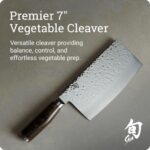 Shun Premier - Cuchillo japonés hecho a mano, núcleo VG-MAX con revestimiento de acero inoxidable de Damasco, mango de m