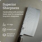 Shun Premier - Cuchillo japonés hecho a mano, núcleo VG-MAX con revestimiento de acero inoxidable de Damasco, mango de m