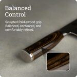 Shun Premier - Cuchillo japonés hecho a mano, núcleo VG-MAX con revestimiento de acero inoxidable de Damasco, mango de m