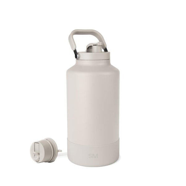 Termo Botella de Agua Simple Modern Trek Pivot TRPV-SCH-B-128-ALB Acero Inoxidable Aislado 1 Galon 128oz Con Asa Tapas I