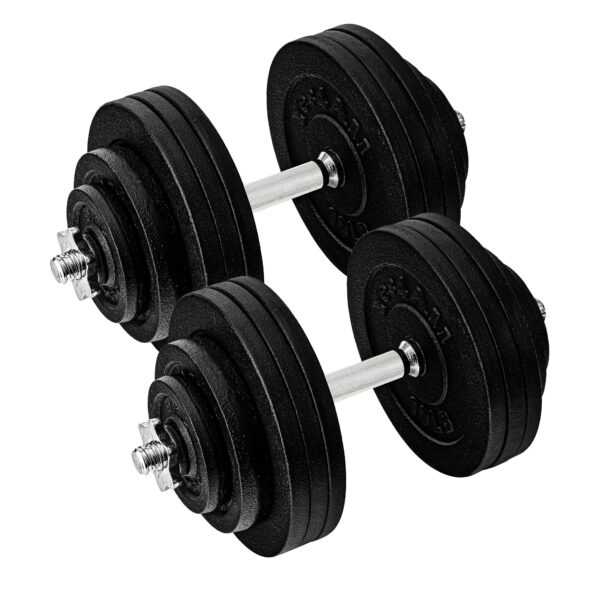 Yes4All Old School Adjustable Dumbbell Set with Weight Plates, Star Lock Collars/Connector, 40lbs to 200lbs Adjustable W