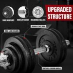 Yes4All Old School Adjustable Dumbbell Set with Weight Plates, Star Lock Collars/Connector, 40lbs to 200lbs Adjustable W