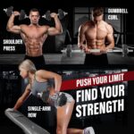 Yes4All Old School Adjustable Dumbbell Set with Weight Plates, Star Lock Collars/Connector, 40lbs to 200lbs Adjustable W