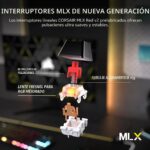 Teclado mecanico inalambrico Corsair K70 CORE TKL CH-914901E-NA RGB MLX Red v2 SOCD ABS tenkeyless gaming