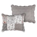 Juego de colcha acolchada Giulia Barefoot Bungalow Greenland Home Fashions GL-1812AJSK 3 piezas tamaño King gris algodón