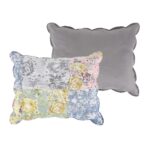 Juego de colcha acolchada vintage Emma Greenland Home Fashions GL-2205AJSQ 3 piezas tamaño Queen color gris