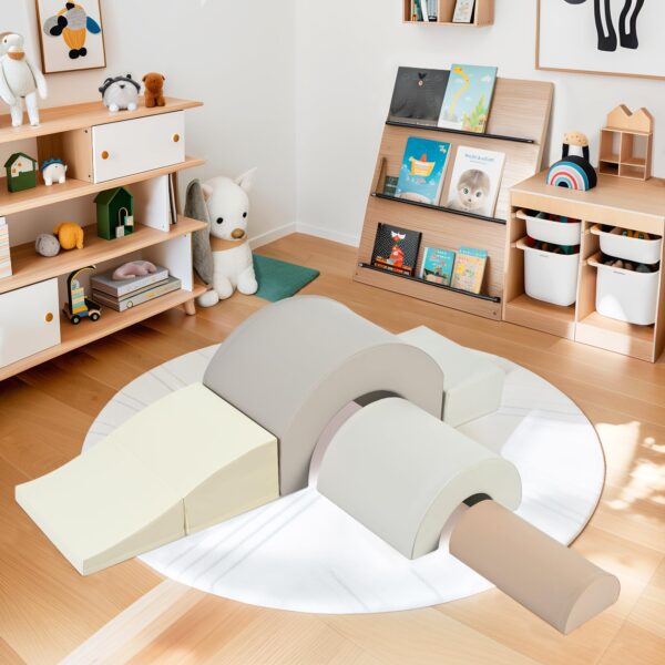 Merax Juego de 5 piezas de espuma para escalar y gatear para niños pequeños, estructura de juego para niños, bloques de