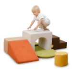 BanaSuper Juego de bloques de espuma para escalar para niños - 7 piezas de juguetes de escalada para niños pequeños, des