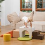 BanaSuper Juego de bloques de espuma para escalar para niños - 7 piezas de juguetes de escalada para niños pequeños, des