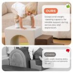 BanaSuper Juego de bloques de espuma para escalar para niños - 7 piezas de juguetes de escalada para niños pequeños, des