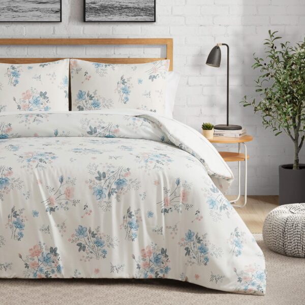 Juego edredón floral Lucky Brand LBZ025422 tamaño matrimonial queen 3 piezas ropa de cama