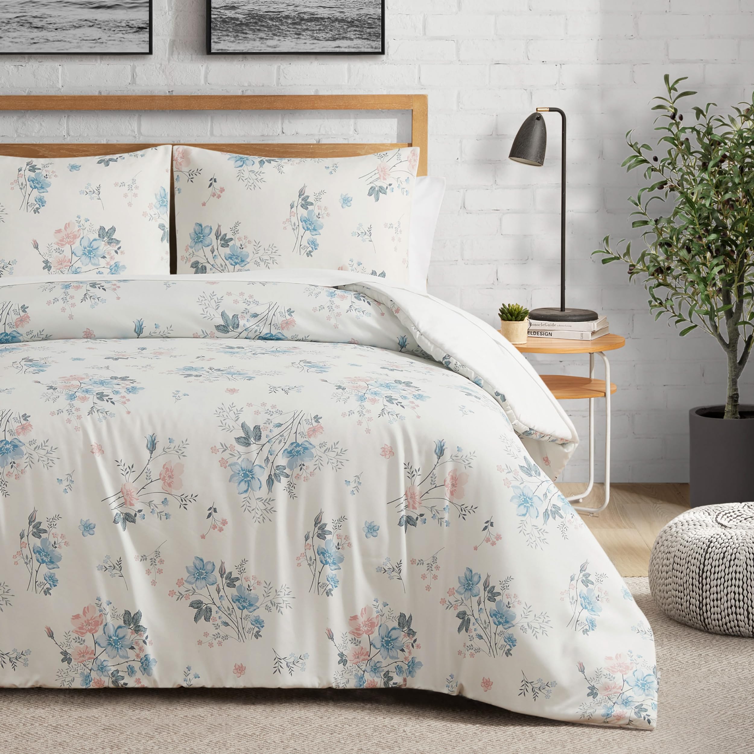 Version 1.0.0 Juego edredón floral Lucky Brand LBZ025422 tamaño matrimonial queen 3 piezas ropa de cama