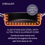 Batería de cocina Meyer Circulon C1 Series 30072 acero inoxidable antiadherente 11 piezas para inducción ScratchDefense